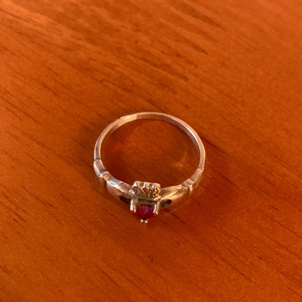 Ruby Claddagh Ring - image 4